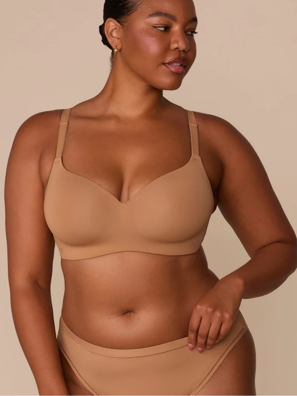NEW Harper Wilde Base Wirefree T-shirt Bra Classic Tan Size 36B